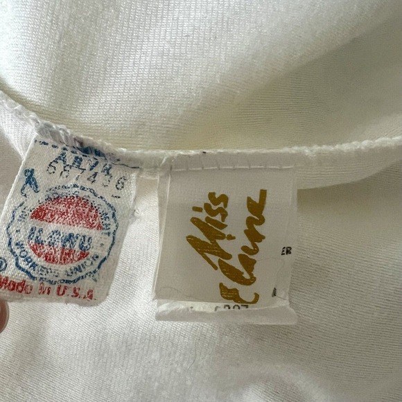 Vintage 80s Miss Elaine Large Fleece Robe Tie Front Side Pockets Country Cottage - Picture 14 of 16